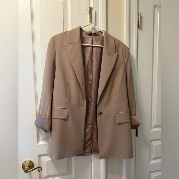 & Other Stories beige wool blazer
